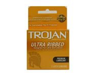 TROJAN ULTRA RIBBED 6/3CT