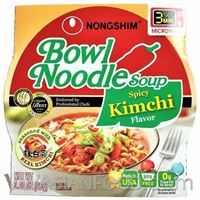 NONG SHIM BOWL NOODLE SPICY KIMCHI 12 CT