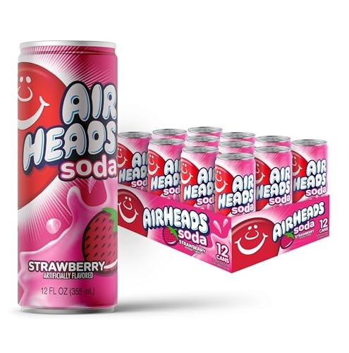 AIRHEADS SOUR SODA STRAWBERRY 12/12 OZ